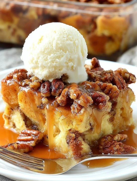 Pumpkin Pecan Bread Pudding