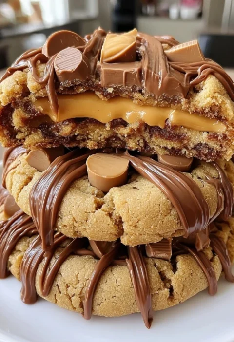 Best Triple Reese's Peanut Butter Cookies Recipe How To Make Triple Reese's Cookies Triple Reese's Cookies With Extra Pean...
