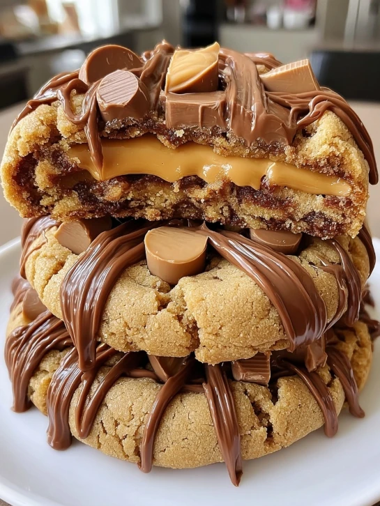 Triple Reese’s Peanut Butter Cookies