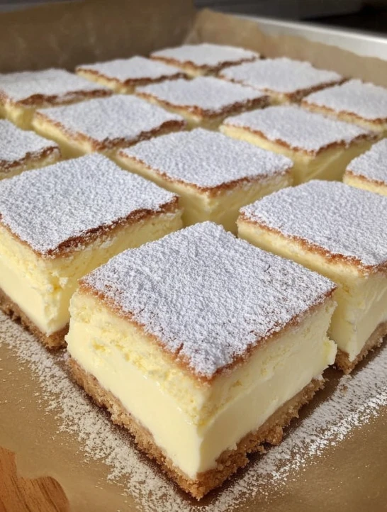 Vanilla Custard Cream Squares