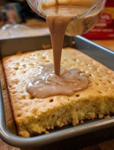 Cinnamon Roll Poke Cake