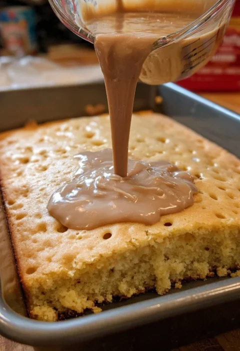 Cinnamon Roll Poke Cake Recipe Best Cinnamon Roll Poke Cake Easy Cinnamon Roll Poke Cake Homemade Cinnamon Roll Poke Cake ...