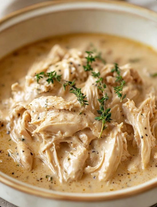 Slow Cooker 4-Ingredient Chicken and Gravy