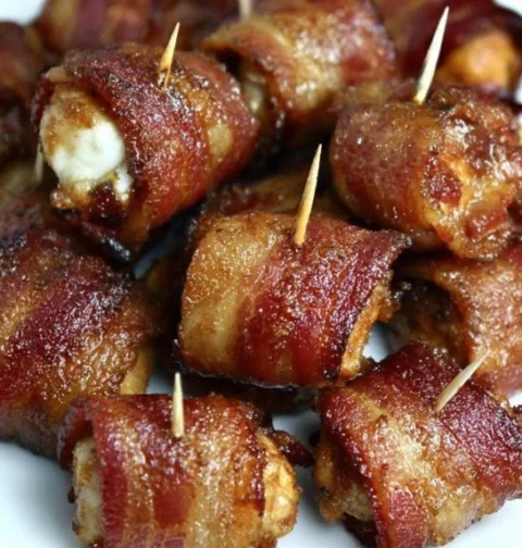 Easy Bacon Wrapped Chicken Bites Recipe Keto Bacon Wrapped Chicken Bites Gluten-free Bacon Wrapped Chicken Appetizer Best ...