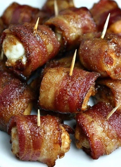 Easy Bacon Wrapped Chicken Bites Recipe Keto Bacon Wrapped Chicken Bites Gluten-free Bacon Wrapped Chicken Appetizer Best ...