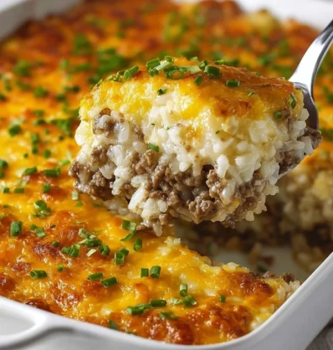 Easy Cheesy Ground Beef Rice Casserole Recipe Best Cheesy Ground Beef Rice Casserole Healthy Cheesy Ground Beef Rice Casse...