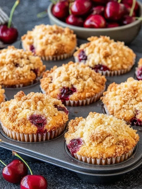 Cherry Cobbler Muffins