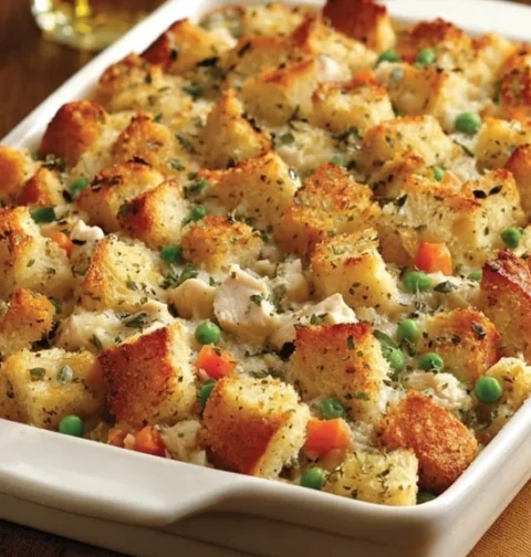 Easy Chicken Stuffing Casserole Recipe One Dish Chicken Casserole Ideas Creamy Chicken Stuffing Bake Simple Chicken And St...