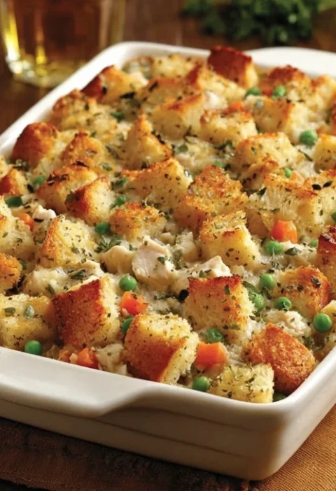 Easy Chicken Stuffing Casserole Recipe One Dish Chicken Casserole Ideas Creamy Chicken Stuffing Bake Simple Chicken And St...