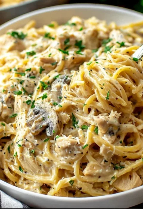 Easy Chicken Tetrazzini Recipe For Beginners Best Homemade Chicken Tetrazzini Recipe Low-fat Chicken Tetrazzini Recipe Eas...