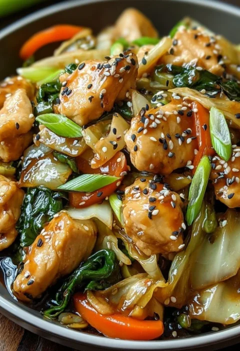 Easy Chinese Chicken Cabbage Stir-fry Recipe Best Chinese Cabbage Chicken Stir-fry Gluten-free Chinese Chicken Cabbage Sti...
