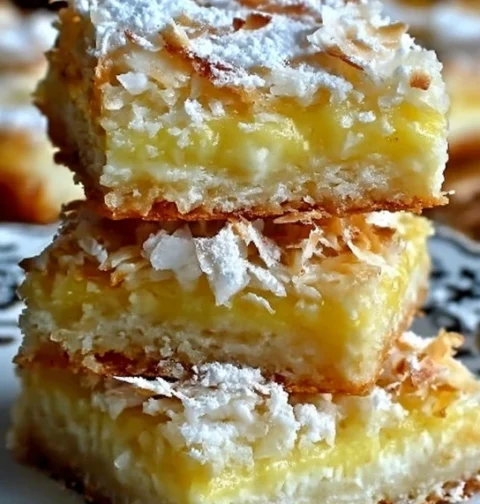 Easy Creamy Coconut Lemon Squares Recipe Best Coconut Lemon Dessert Ideas How To Make Coconut Lemon Squares Vegan Coconut ...
