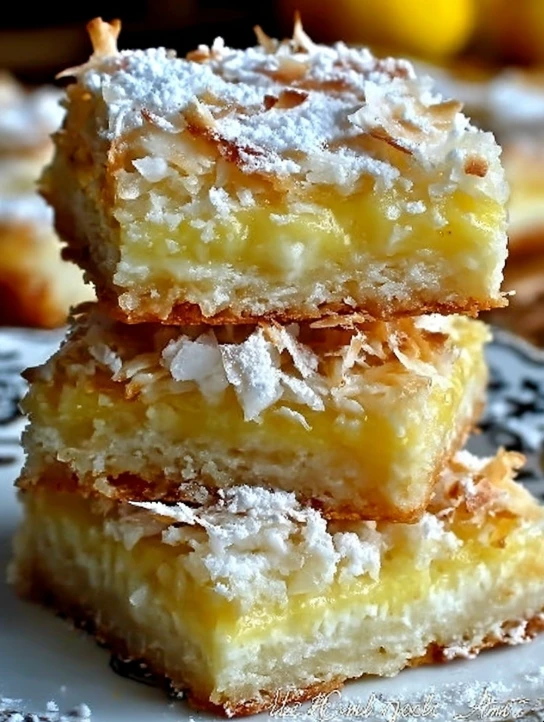 Creamy Coconut Lemon Squares