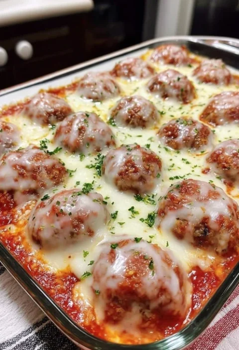 Easy Dump-and-bake Meatball Casserole Recipe Minimal Prep Meatball Bake Maximum Flavor Meatball Casserole Quick Prep Meatb...