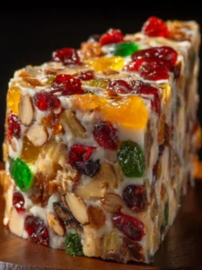 Icebox Fruit Cake Recipe With Candied Fruits And Nuts