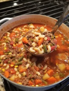 Macaroni and Hamburger Soup