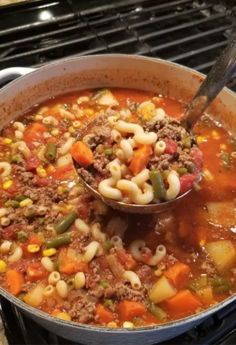 Easy Macaroni Hamburger Soup Recipe Homemade Hamburger Macaroni Soup Best Hamburger Macaroni Soup Slow Cooker Healthy Beef...