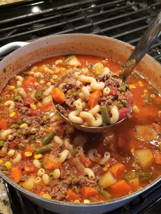 Easy Macaroni Hamburger Soup Recipe Homemade Hamburger Macaroni Soup Best Hamburger Macaroni Soup Slow Cooker Healthy Beef...
