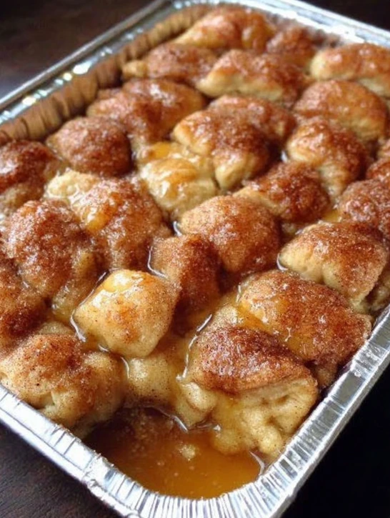 the easiest peach dumplings