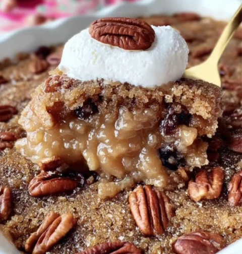 Easy Pecan Pie Dump Cake Recipe Homemade Pecan Pie Dump Cake Best Pecan Dump Cake Ideas Pecan Pie Dump Cake With Caramel G...