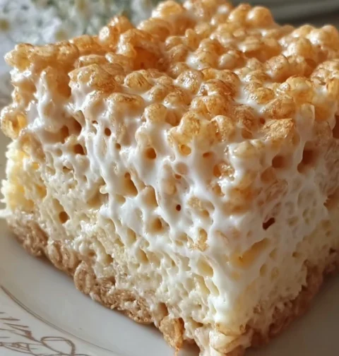 Easy Rice Krispie Treat Cheesecake Recipe Gluten-free Rice Krispie Cheesecake Vegan Rice Krispie Treat Cheesecake No-bake ...