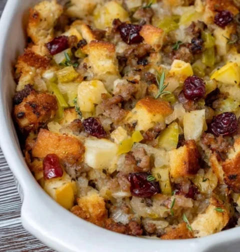 Easy Sausage Cranberry Stuffing Recipe Homemade Sausage Cranberry Stuffing Guide Best Sausage Cranberry Stuffing For Thank...