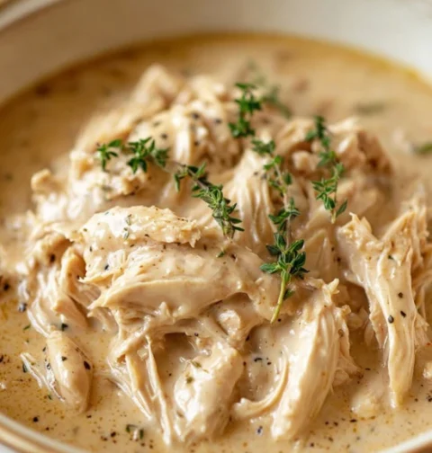 Slow Cooker 4ingredient Chicken Gravy Weeknight Dinner