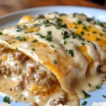 Biscuits Gravy Hashbrown Bake