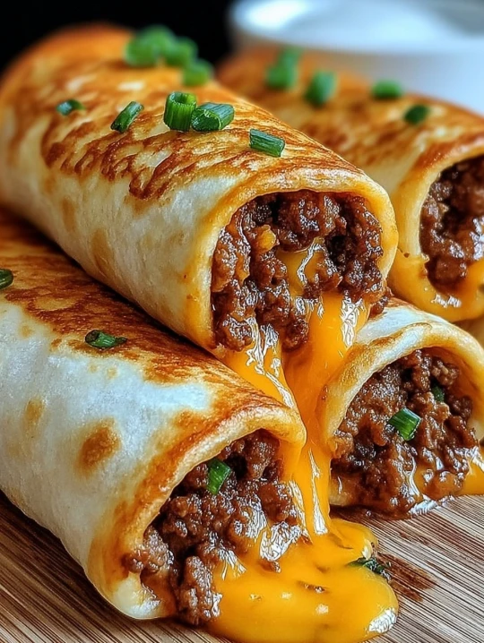 Garlic butter beef cheeseburger rollups
