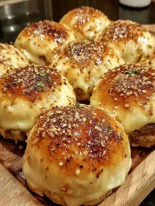 Garlic Parmesan Cheeseburger Bombs