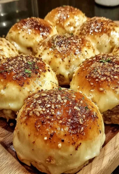 Garlic Parmesan Cheeseburger Bombs Recipe Easy Garlic Parmesan Burger Bombs Homemade Cheeseburger Bombs With Garlic Low Ca...