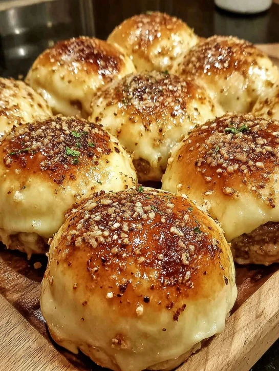 Garlic Parmesan Cheeseburger Bombs