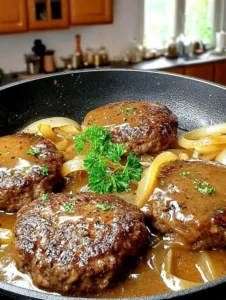 Hamburger Steaks with Onion Gravy