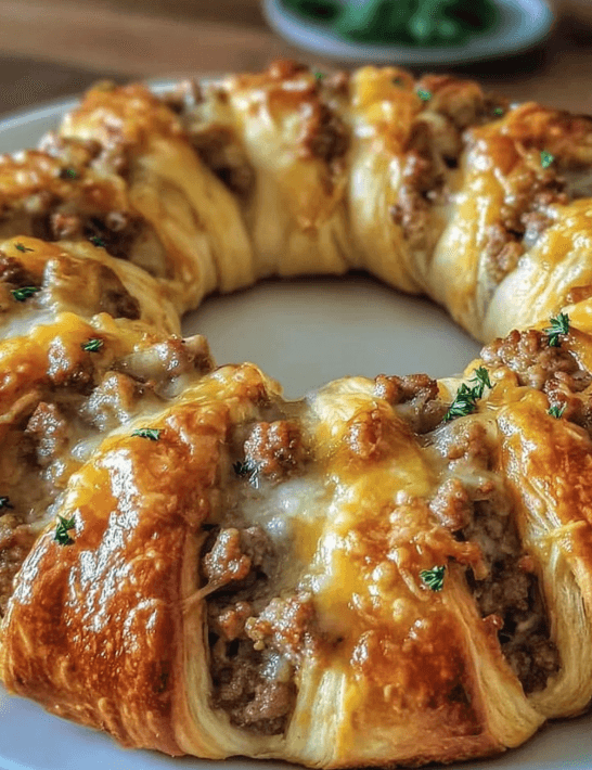 Sausage and Cheese Crescent Ring