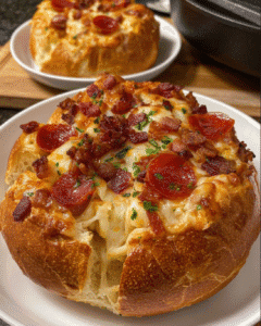 Garlic Butter Pizza Pasta Bowls