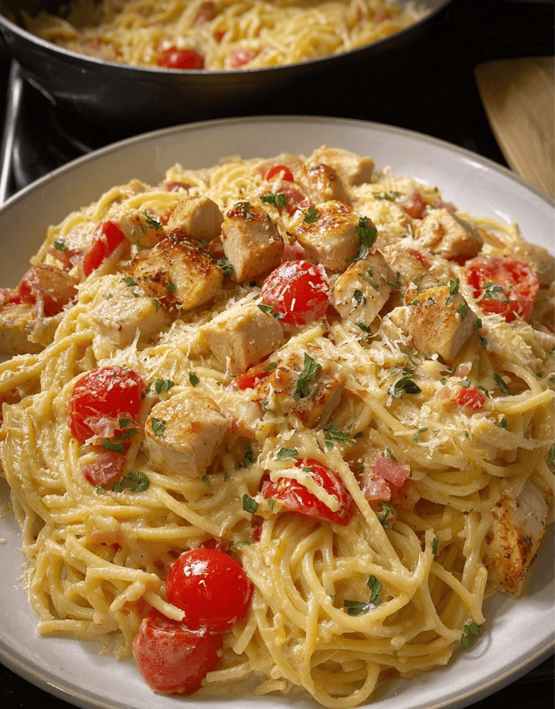Cheesy Chicken Spaghetti