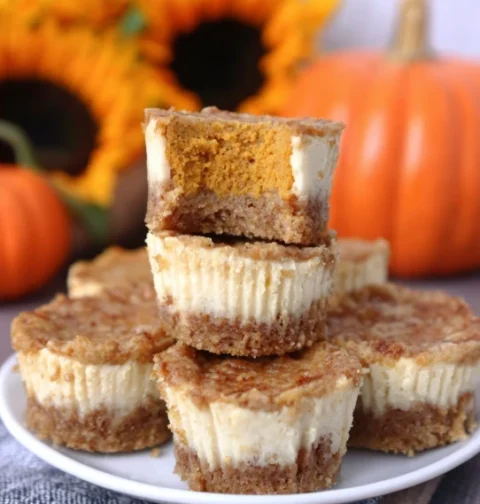 Mini Pumpkin Cheesecake Recipe Easy Mini Pumpkin Cheesecakes Gluten-free Mini Pumpkin Cheesecake Vegan Mini Pumpkin Cheese...