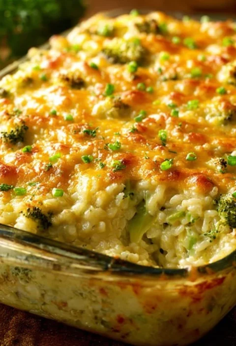 Oven-baked Broccoli Rice Casserole Recipe Easy Cheesy Broccoli Rice Bake Best Cheese For Broccoli Rice Casserole Gluten-fr...