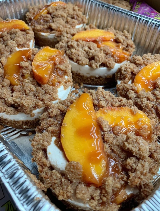 Peach Cobbler Cheesecake Cups