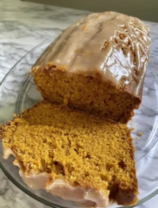 Pumpkin Bread with a Maple Glaze