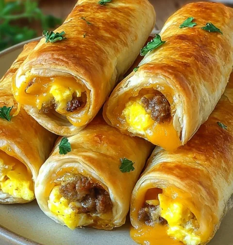 Sausage Egg Cheese Roll-up Recipe Best Breakfast Roll-up Ideas Homemade Sausage Breakfast Roll-ups Gluten-free Sausage Egg...