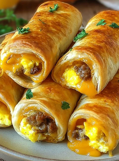 Sausage Egg Cheese Roll-up Recipe Best Breakfast Roll-up Ideas Homemade Sausage Breakfast Roll-ups Gluten-free Sausage Egg...