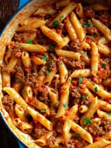 Slow Cooker Beef Bolognese with Penne
