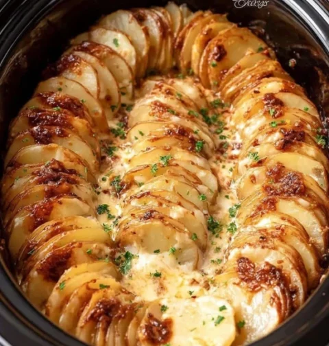 Slow Cooker Lipton Onion Potatoes Recipe Easy Lipton Onion Soup Mix Potatoes How To Make Onion Soup Mix Potatoes In Slow C...