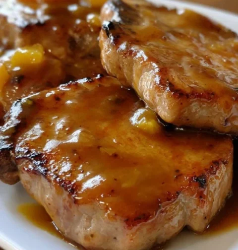 Slow Cooker Peach Glazed Pork Chops Recipe Easy Peach Glazed Pork Chops Slow Cooker Best Slow Cooker Pork Chops With Peach...