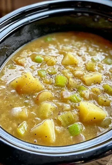 Slow Cooker Potato Leek Soup Recipe Best Slow Cooker Potato And Leek Soup Creamy Potato Leek Soup Crock Pot Vegan Slow Coo...