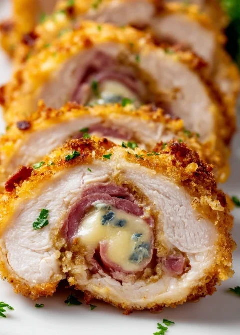 Stuffed Chicken Cordon Bleu Bake Recipe Easy Chicken Cordon Bleu Casserole Homemade Chicken Cordon Bleu Bake Low Carb Chic...