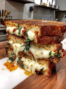 Sun Dried Tomato Spinach and Ricotta Grilled