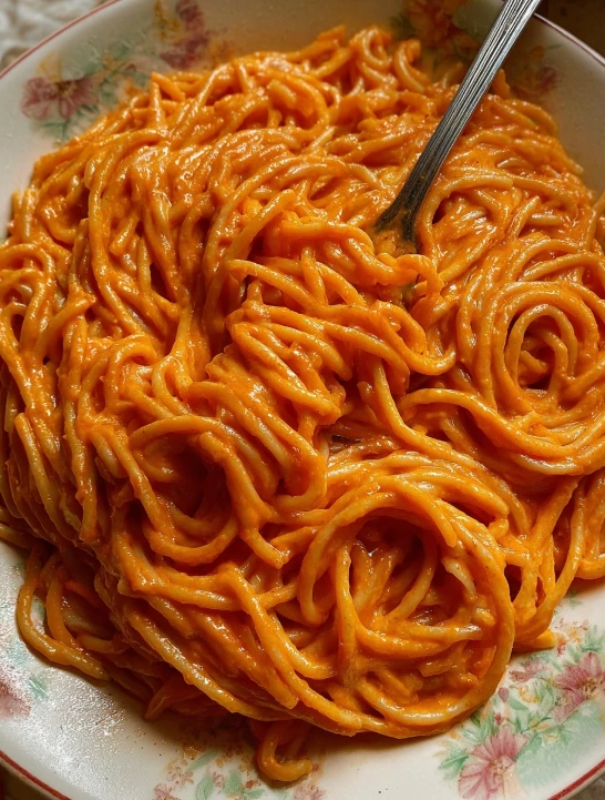 Vegan Creamy Tomato Pasta with Vegan Parm