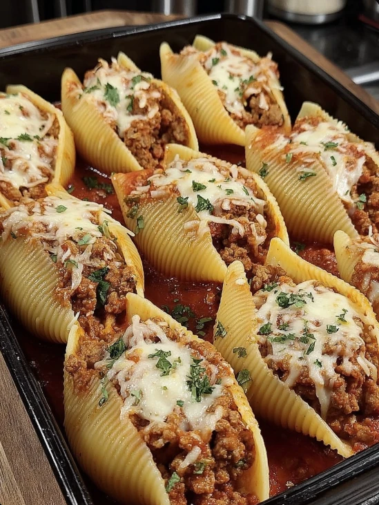 Beef Stuffed Shells With Ricotta Recipe Easy Beef And Ricotta Stuffed Shells Best Beef Stuffed Pasta Shells Creamy Ricotta...
